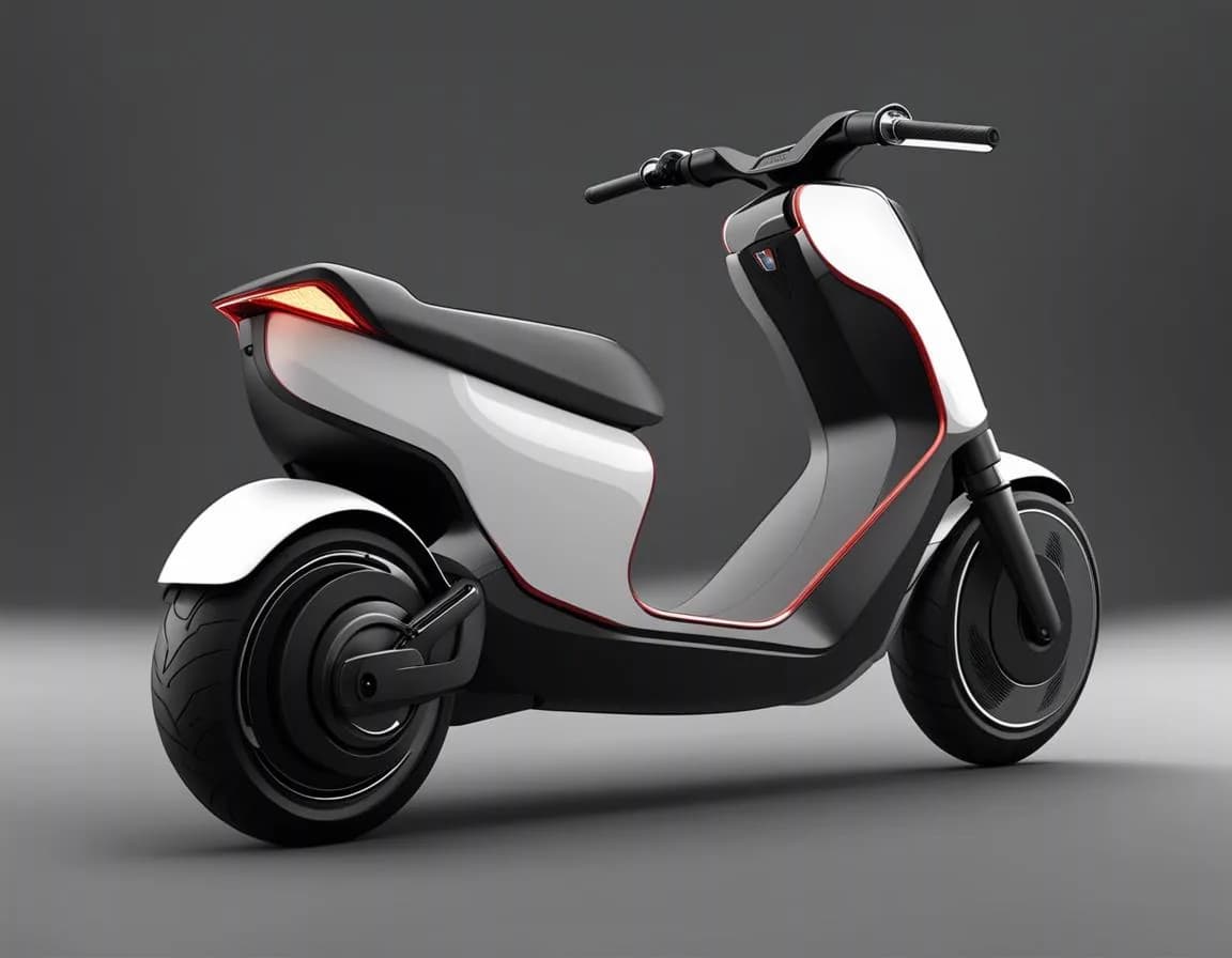 Conceptual electric scooter representing Bali electric mobility